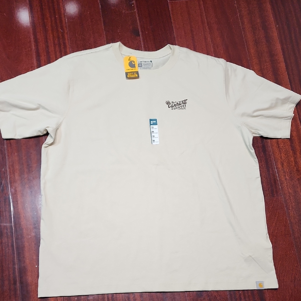 Carhartt Men's Beige Short Sleeve Tee 2XL